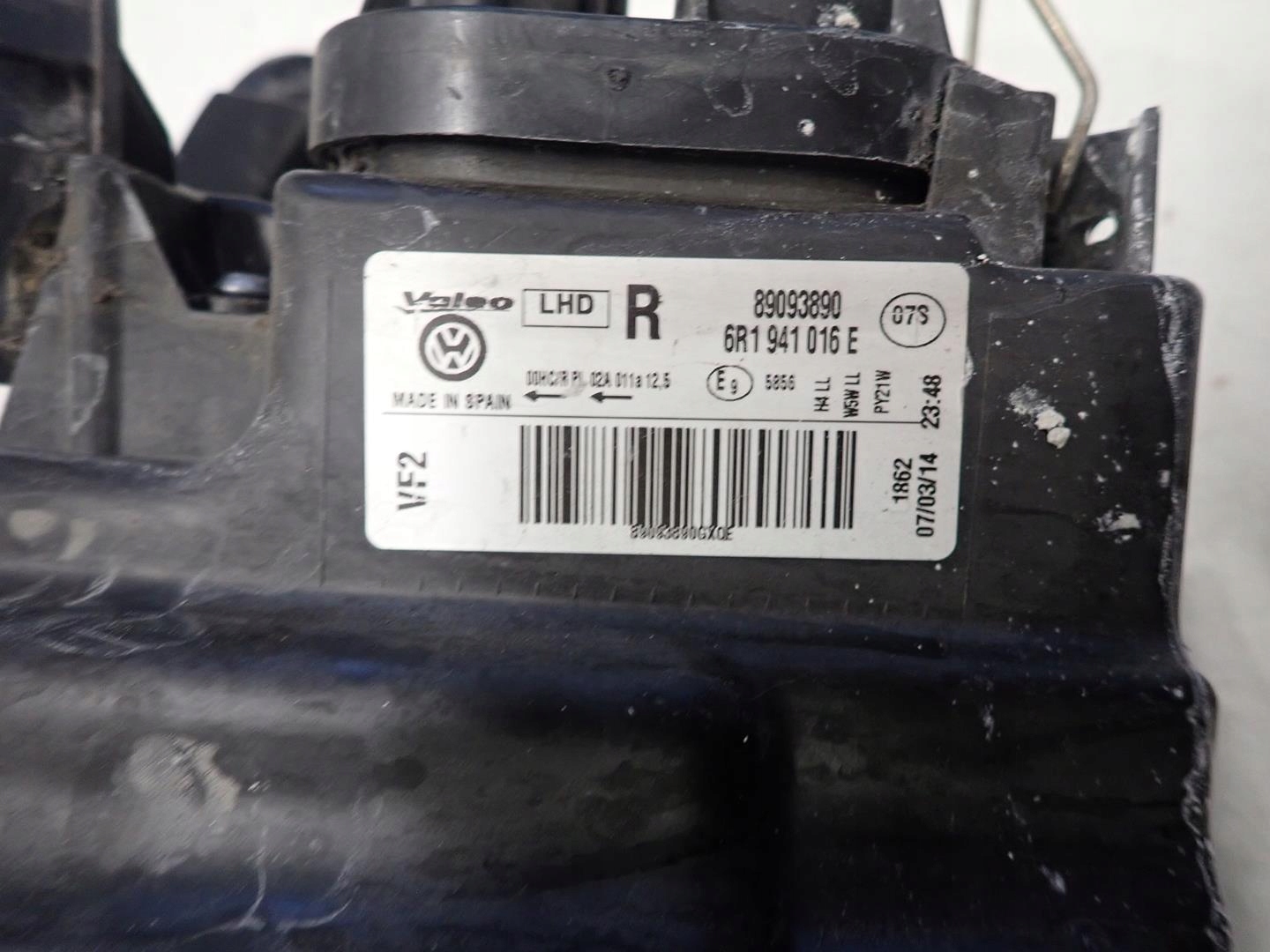 light front front right VW POLO V 2009-2014 6R1941016E