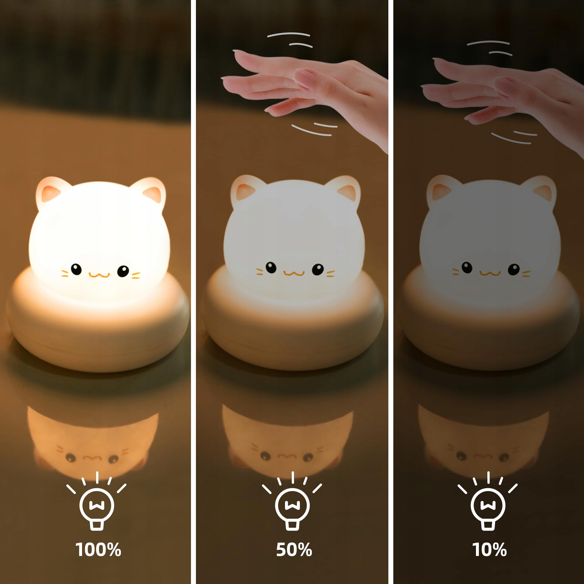 ANNMORE Lampka Nocna Dla Dzieci Kot LED Przyjazna Dla Dziewczynek — miniatura 2