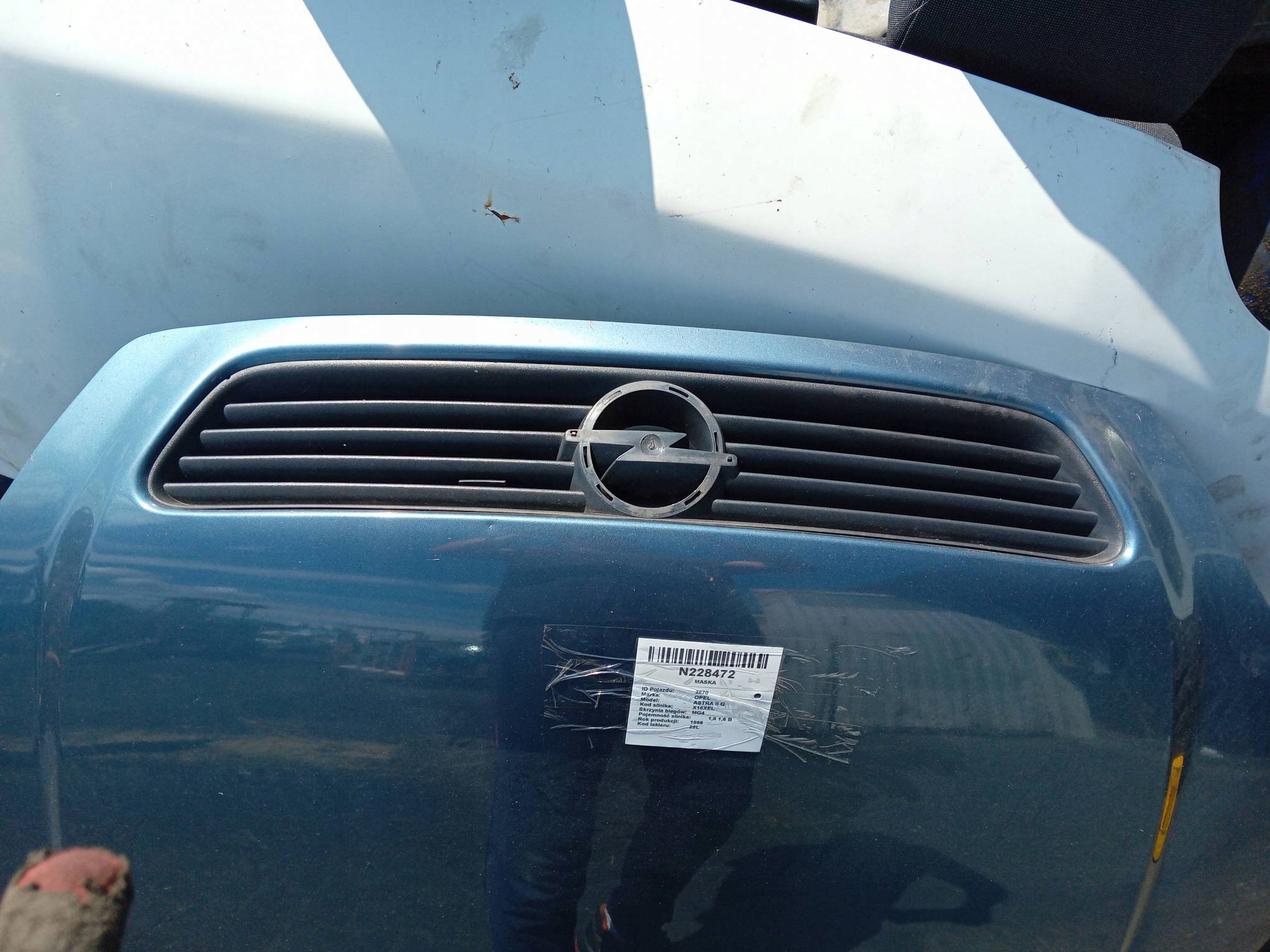 bonnet 25L OPEL ASTRA II G