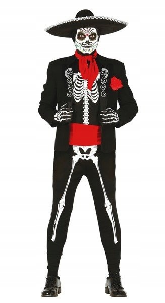 Kostým Mexičan Kostra Halloween L