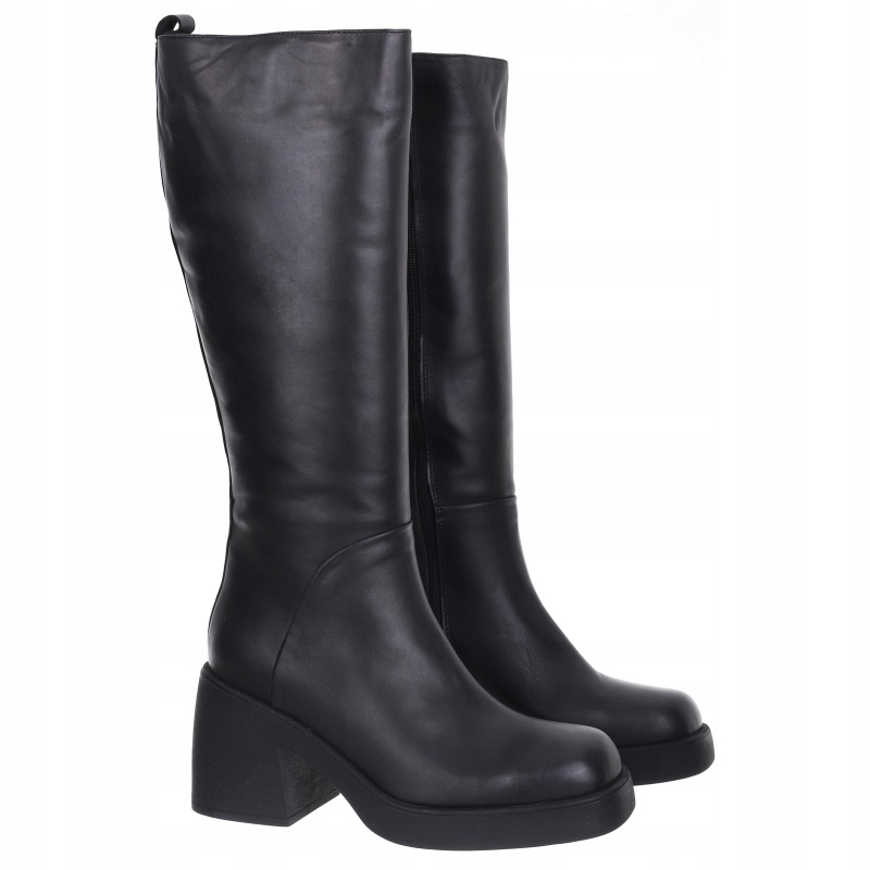 Dámské kozačky Bombonella 14T 017 2000 Black černé Kožené VEL.37