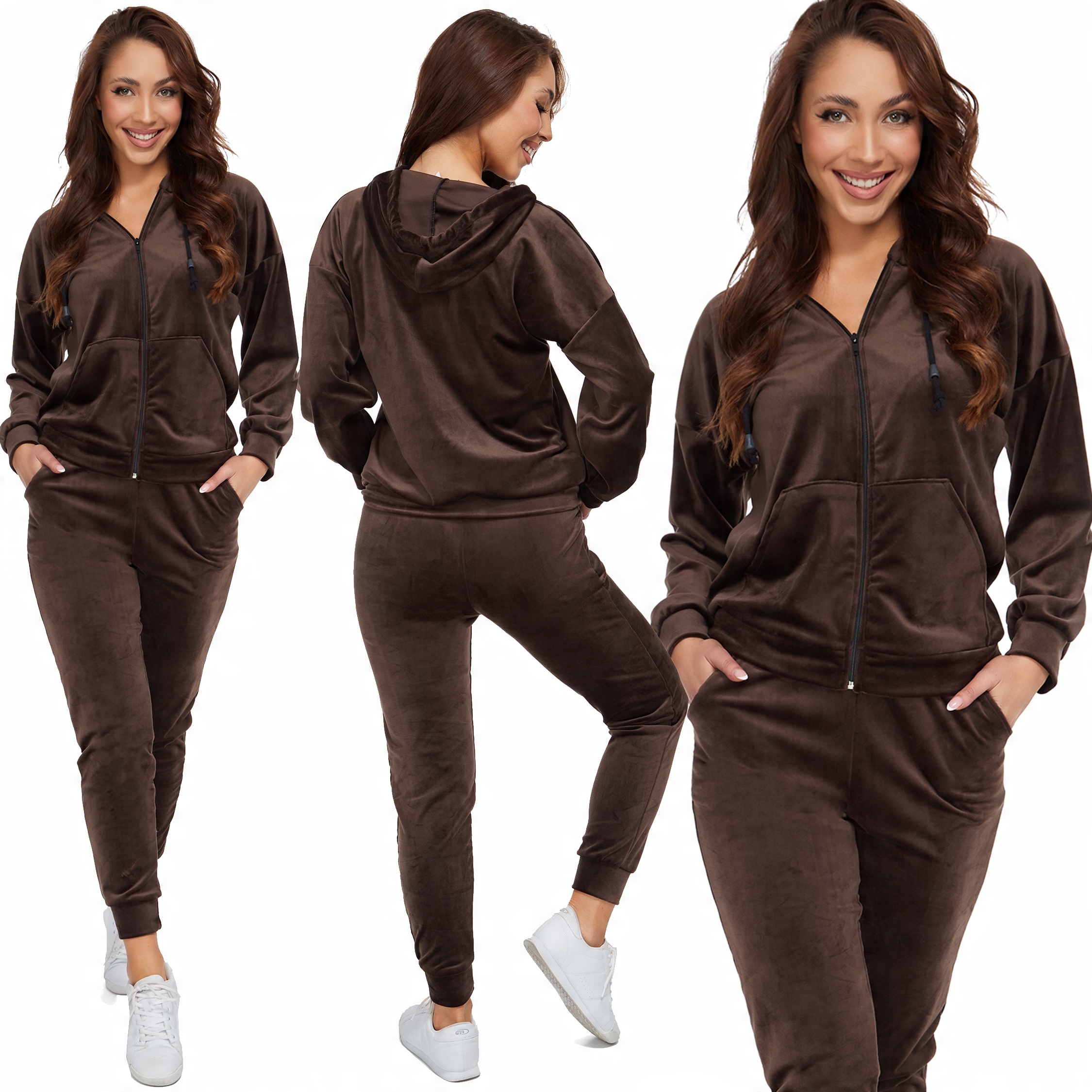 

324_ L/XL _welurowy Komplet Dresowy
