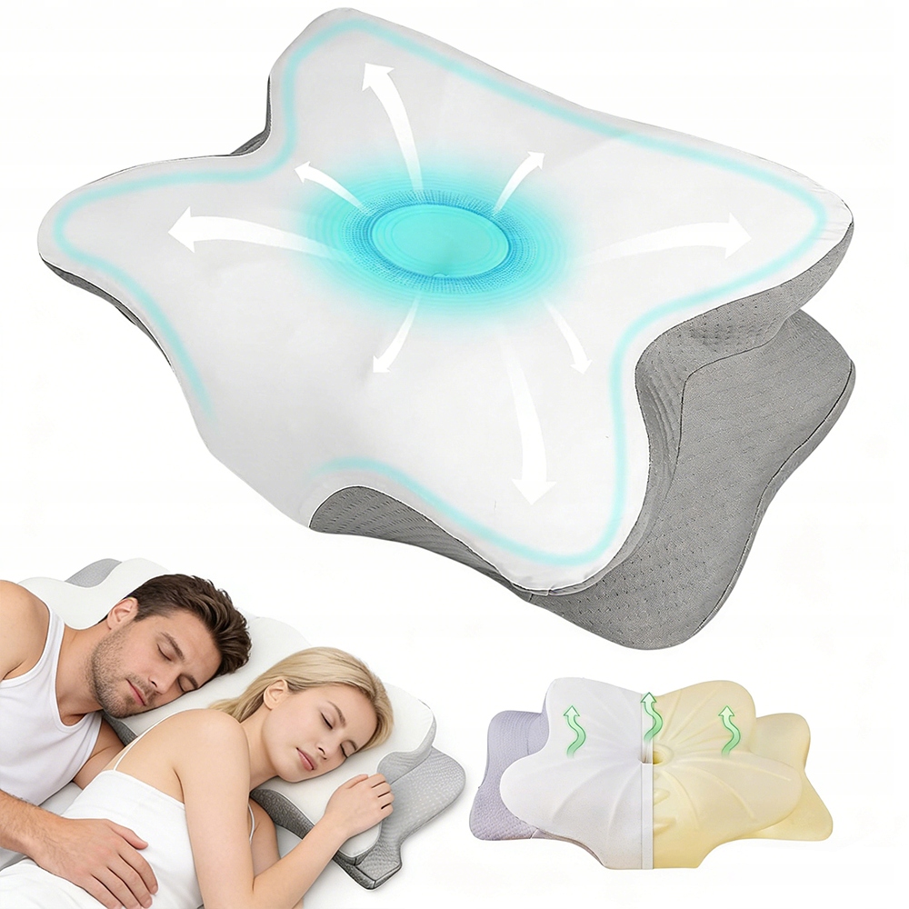 Poduszka Ortopedyczna Z Pianki Memory Ergonomiczny Kształt Pranie