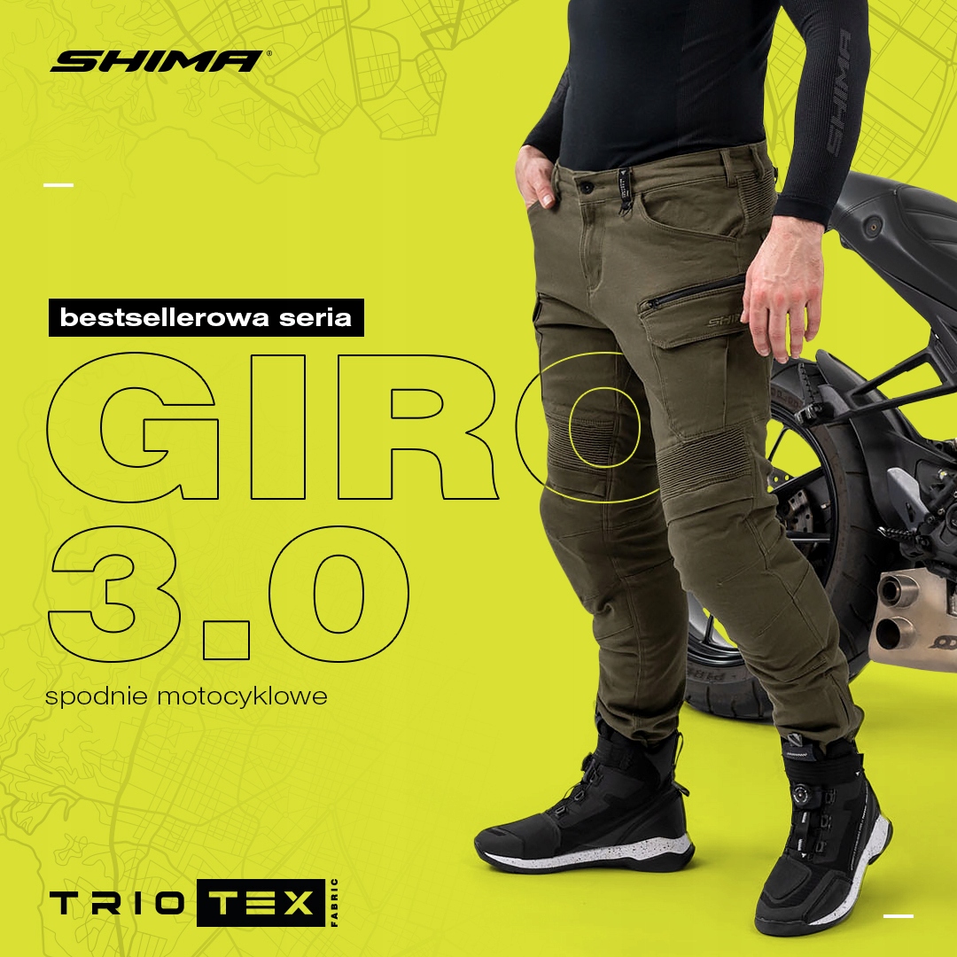 SPODNIE SHIMA GIRO 3.0 MEN KHAKI 36/32 Materiał jeans
