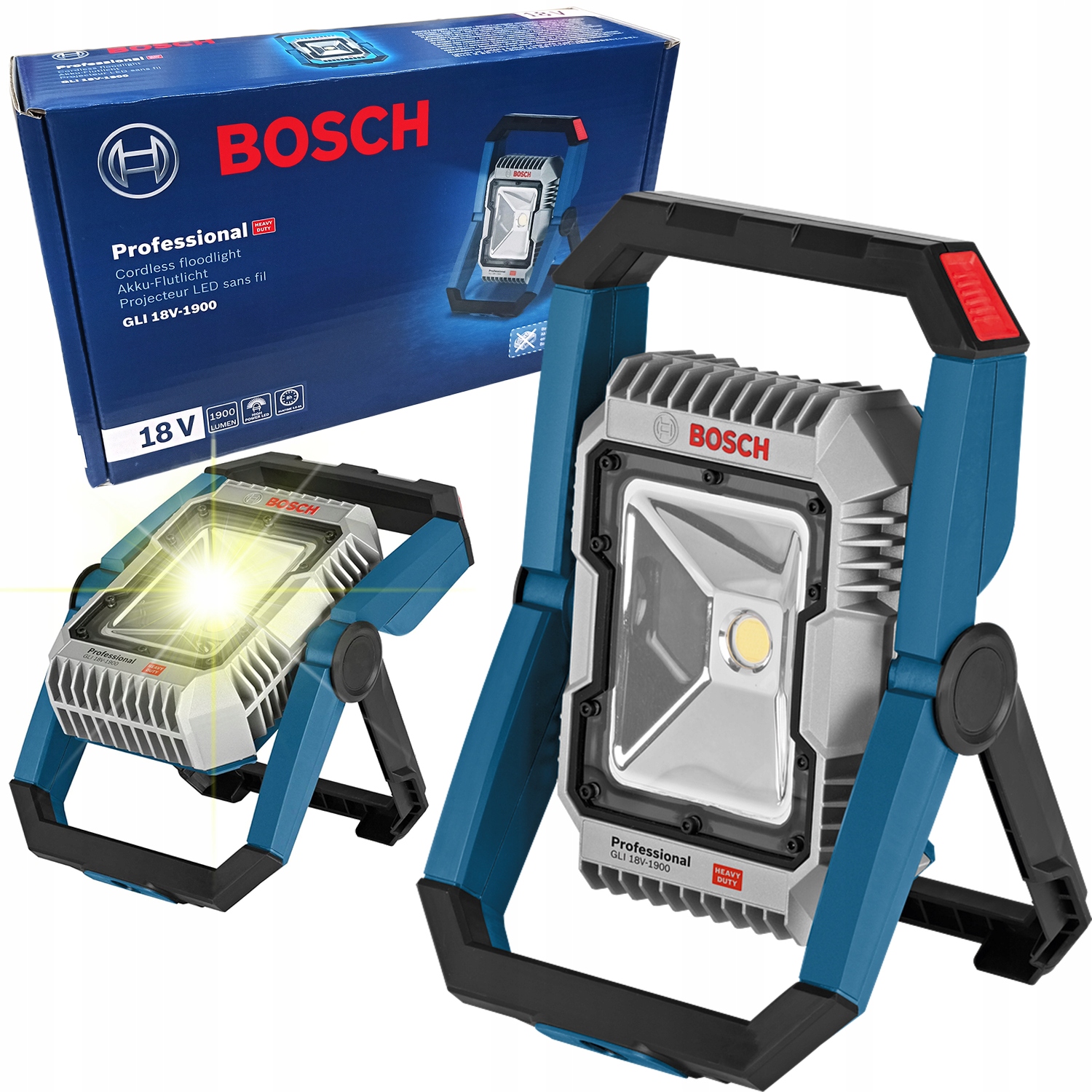 LAMPA BUDOWLANA LED Akumulatorowa 18V halogen GLI 18V-1900 Bosch