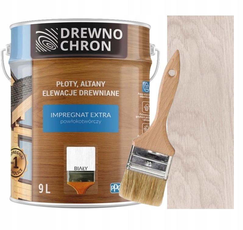 

Drewnochron Impregnat Extra 9L Biały Pędzel