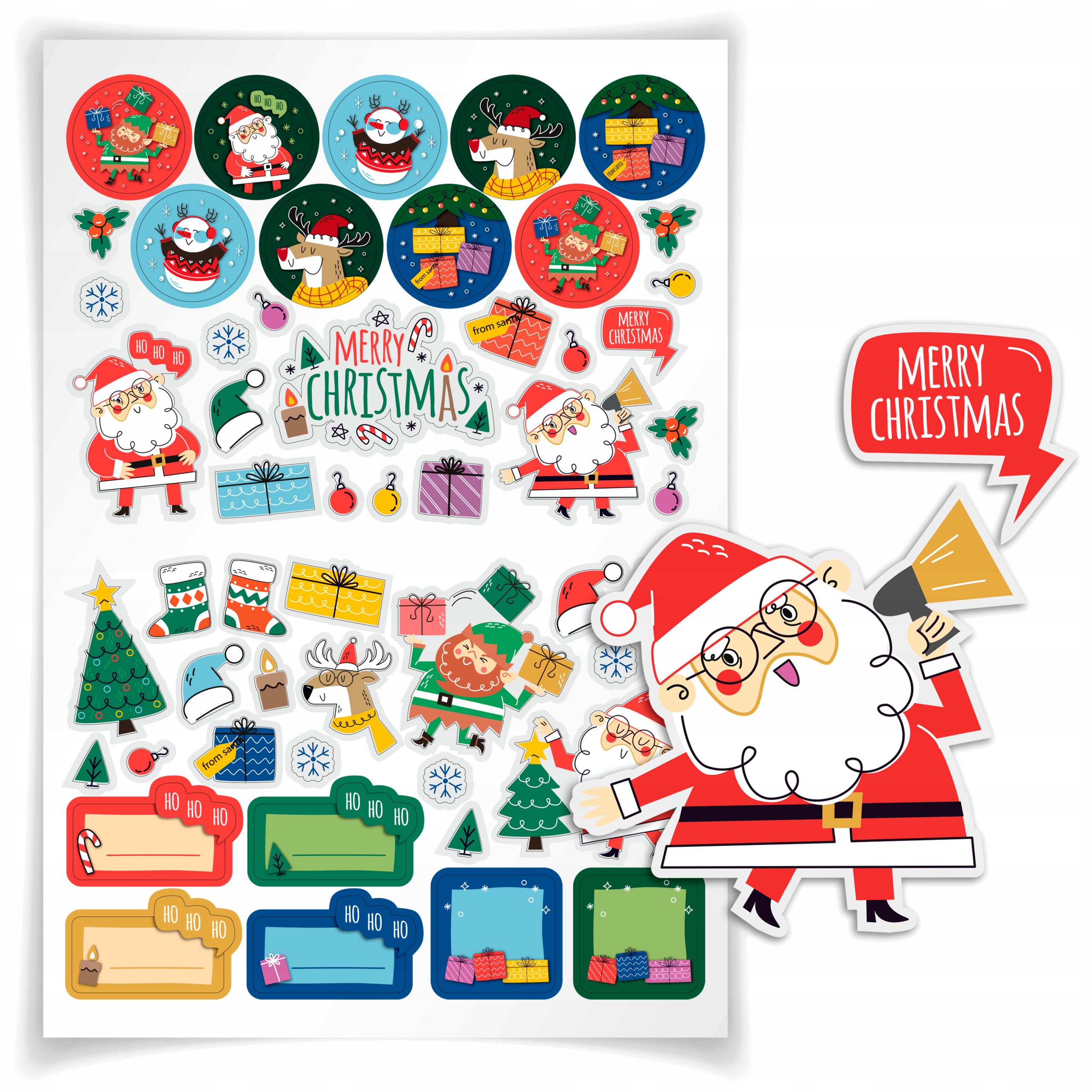 

Naklejki świąteczne Mikołaj dla dzieci