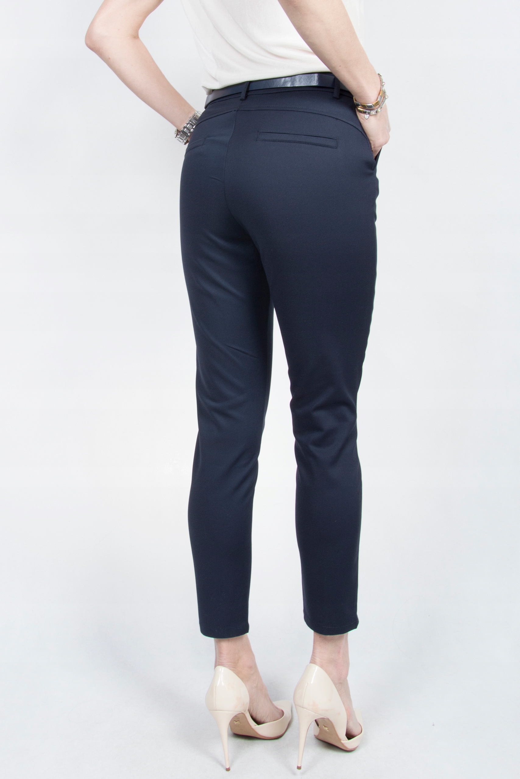 #GL ELEGANCKIE SPODNIE CYGARETKI Push-up roz.46 Stan (wysokość w pasie) wysoki