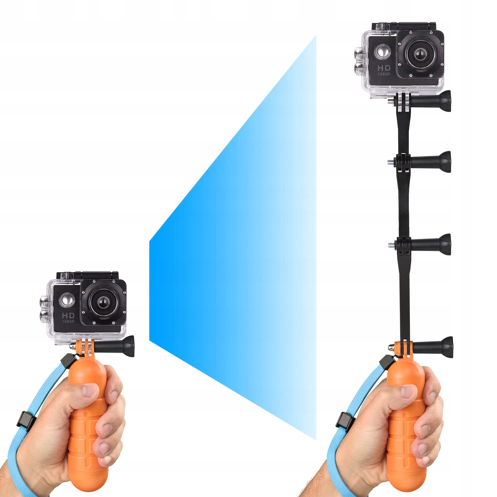 Wysięgnik 3w1 Do Kamer Sportowych GoPro SJCAM Aluminiowy ZOCIPRO — miniatura 5