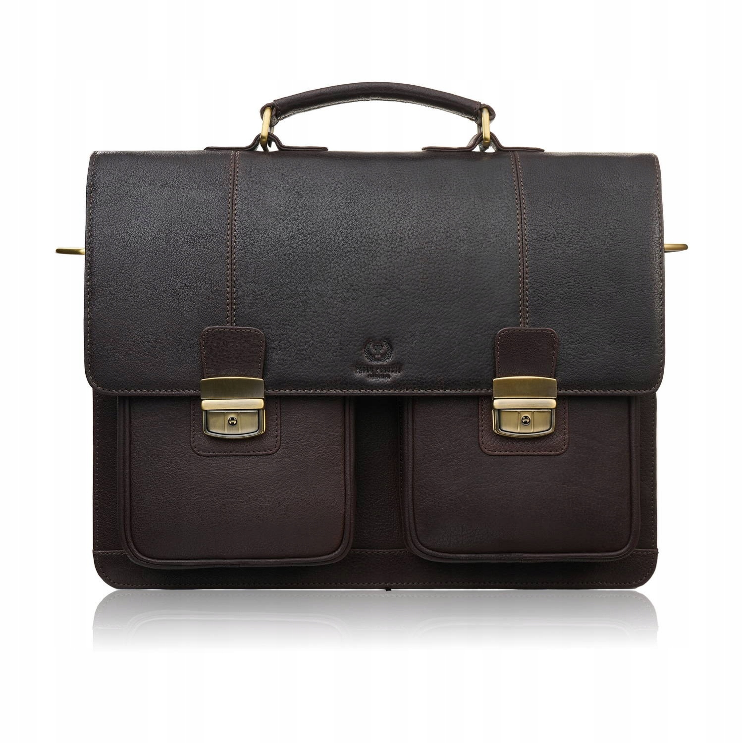 Pánská kožená aktovka na dokumenty cestovní hnědá Paolo Peruzzi