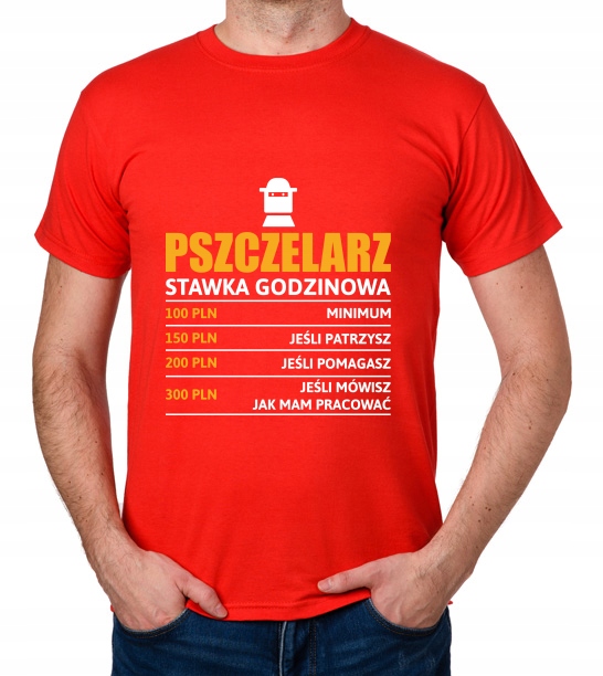 

koszulka Pszczelarz stawka godzinowa prezent