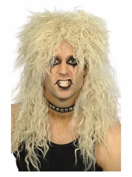 

Peruka Hard Rock Blond Gwiazda Rocka Kręcone Włosy