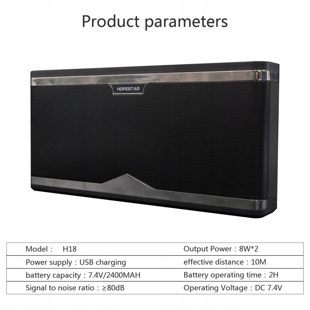 Bezprzewodowy głośnik Bluetooth Super Bass Stereo Czas pracy 3 h