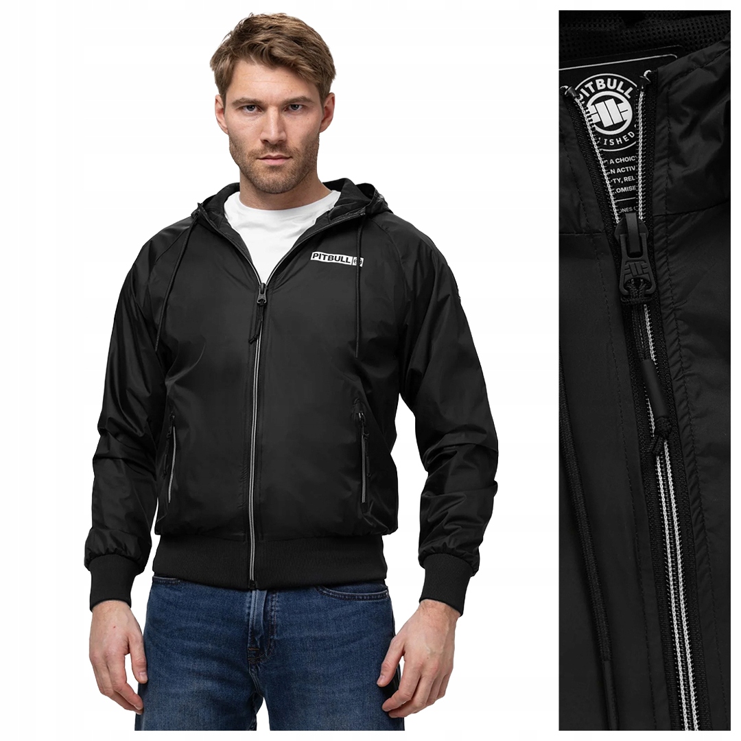 Přechodová bunda Pit Bull „Athletic Logo II“ – černá S