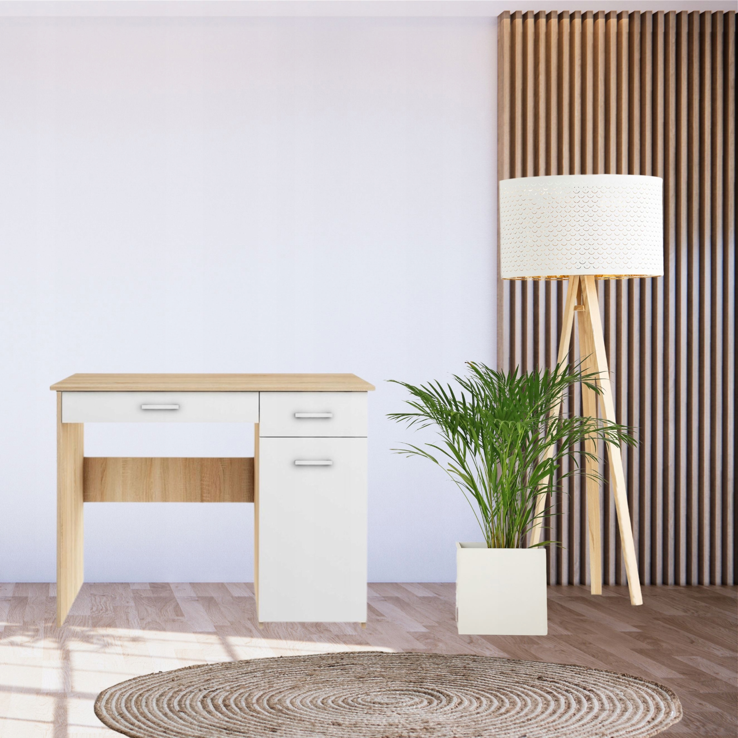 BIURKO ADAŚ DĄB SONOMA SZKOLNE LAPTOP UNIWERSALNE Szerokość mebla 88 cm