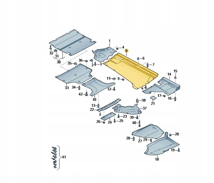 OSŁONA OCHRONNA PODŁOGI DOLNA PRAWA AUDI Q5 17--