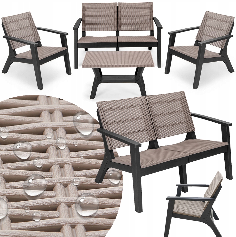 

Zestaw Meble Ogrodowe Sofa Rattan Kanapa Taras Bal