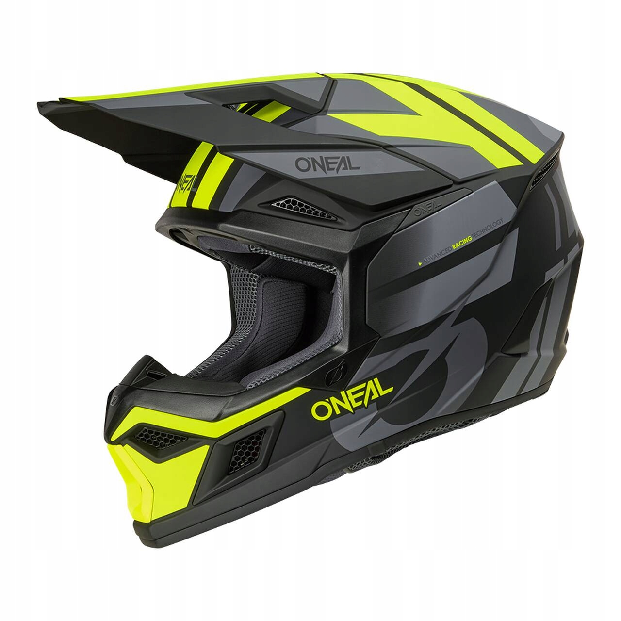 Helma O'Neal 3SRS Ride čierna/gray/yellow matt XXL