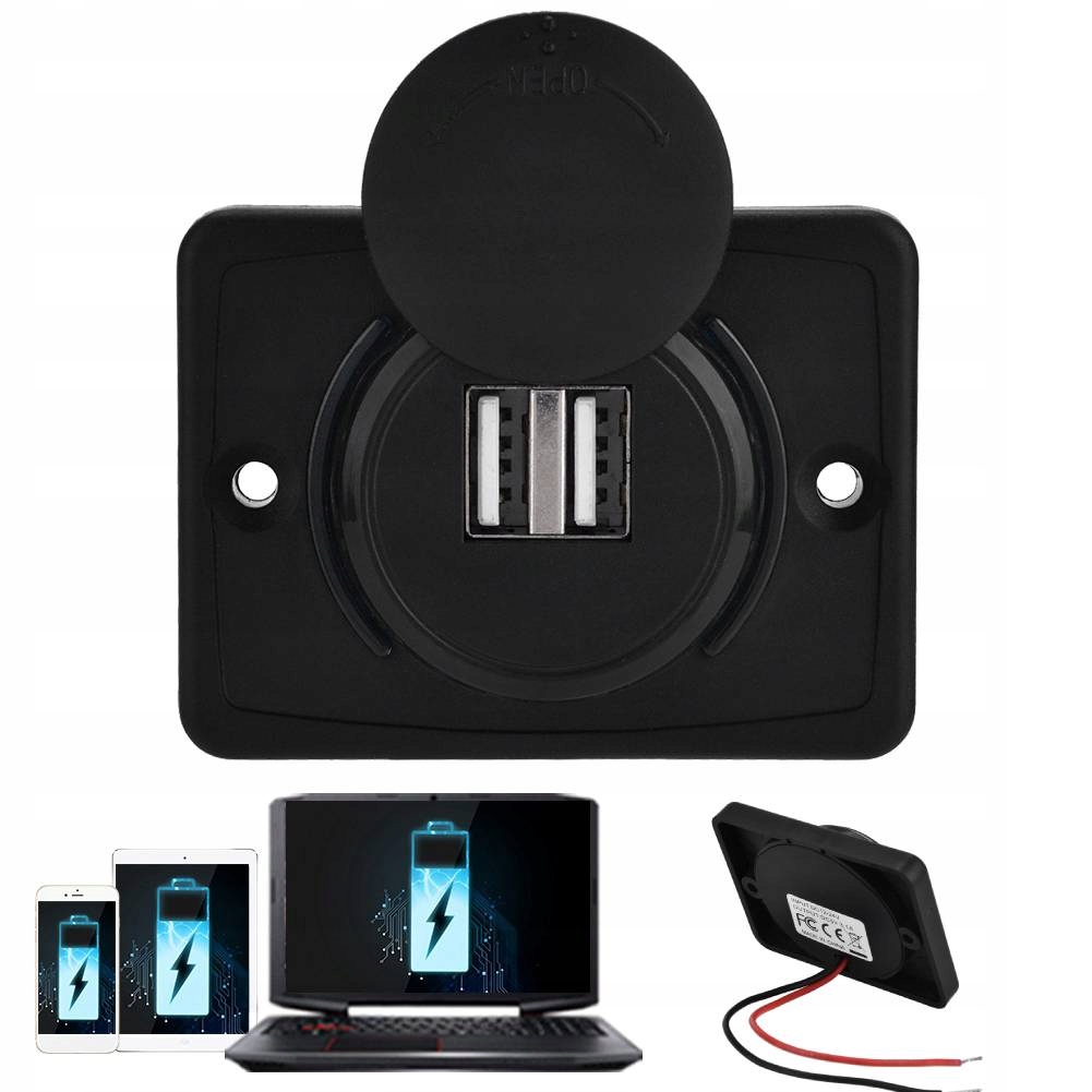 ŁADOWARKA SAMOCHODOWA DO TELEFONÓW KOMÓRKOWYCH Z PRZYSŁONĄ LED 3.1A 5V 16W