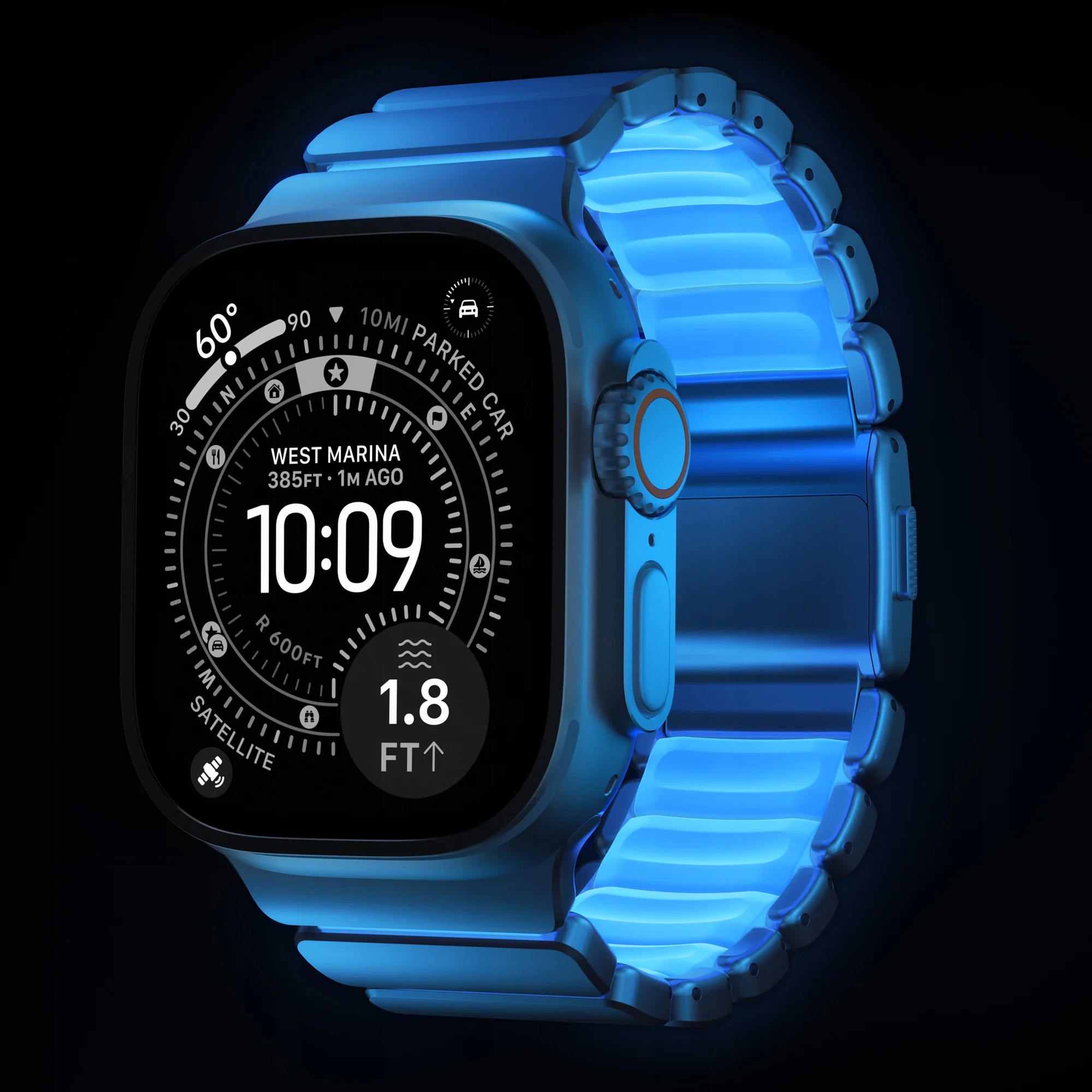 Náramok Nomad pre Apple Watch 4/5/6/7/8/9/SE 44/45 mm, z titánu Hybrid