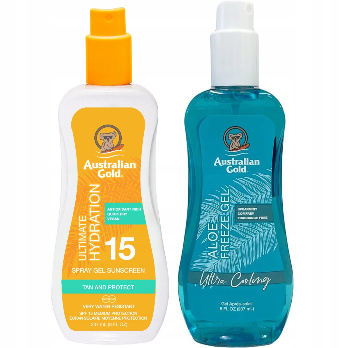 Australian Gold Gel Ve Spreji Bezbarvý s filtrem SPF15 Aloe Freeze Gel