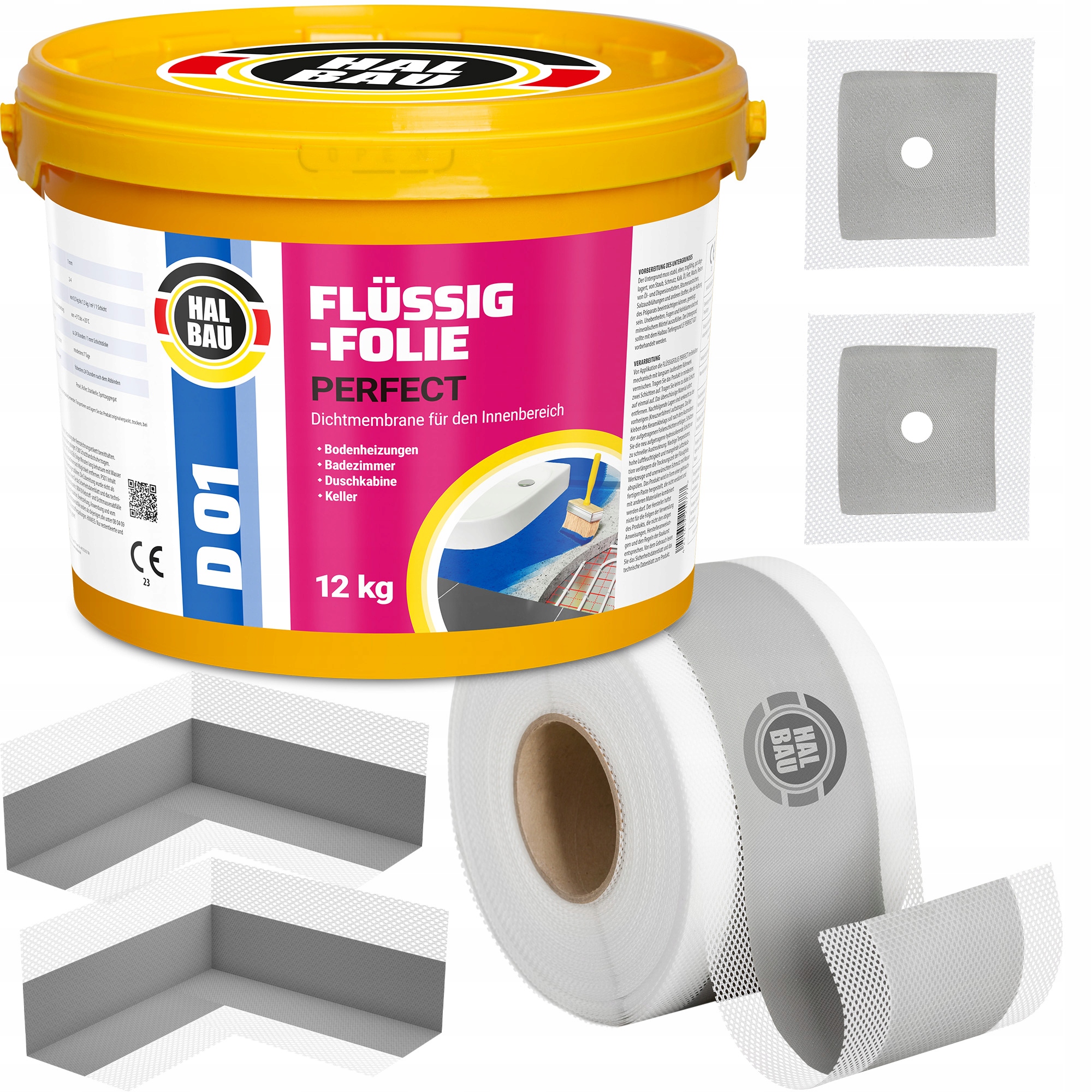 Tekutá Fólie 12 kg Rohy 2 ks Páska 10 m Manžety 2 ks