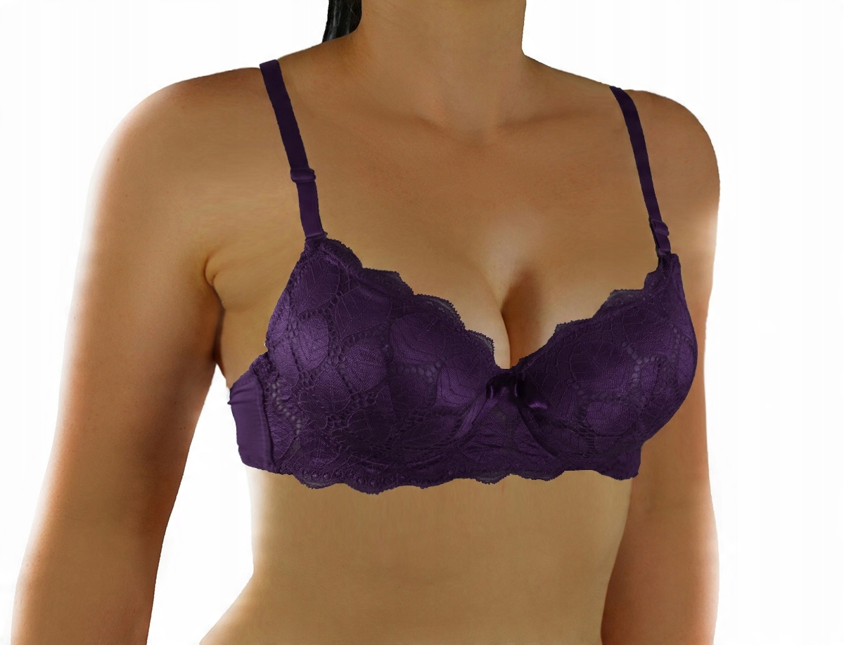 

Koronkowy Max Push Up exclusive B 70 fiolet