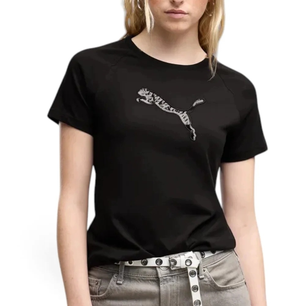 Tričko Ess Sequins Puma černé, vel. XL