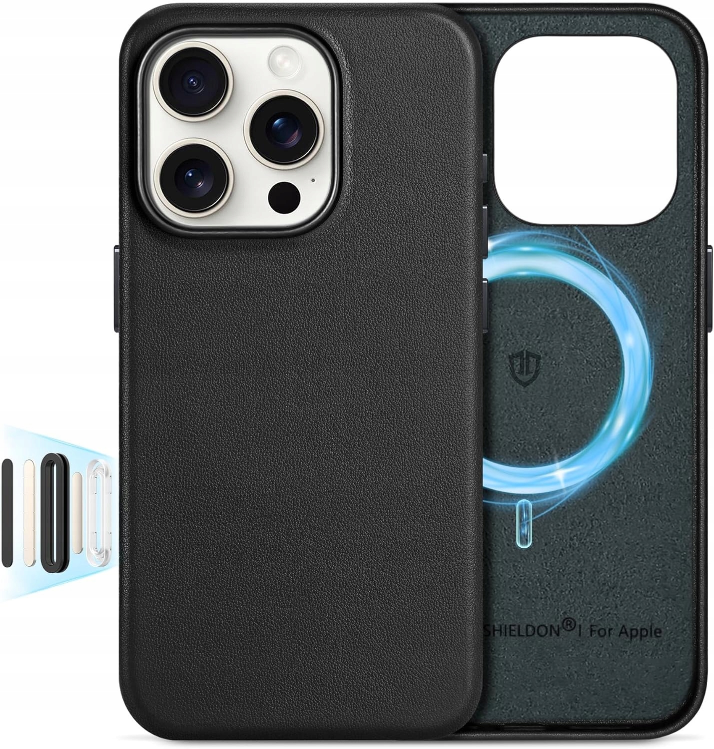 Pouzdro Zadní Kryt Shieldon Slim pro iPhone 16 Pro 6,3" Pravá Kůže, tenké pouzdro