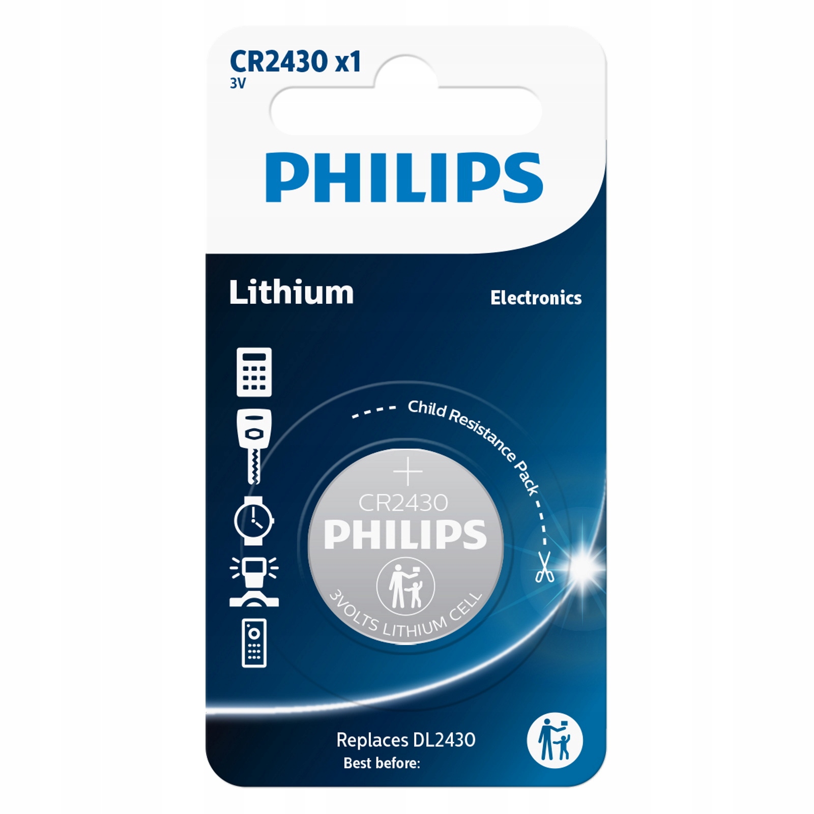 

Philips CR2430 3V bateria litowa 1szt