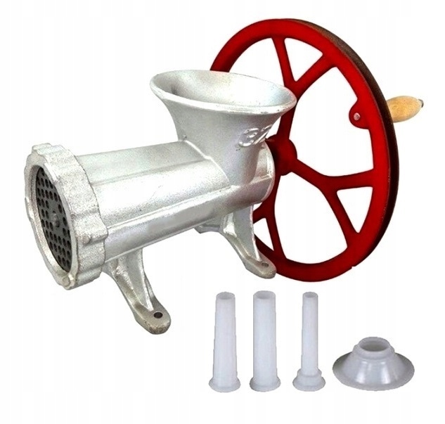 Maszynka do mięsa z kołem 32 Zilner ślimak na łożysku 3 lejki nadziewarka