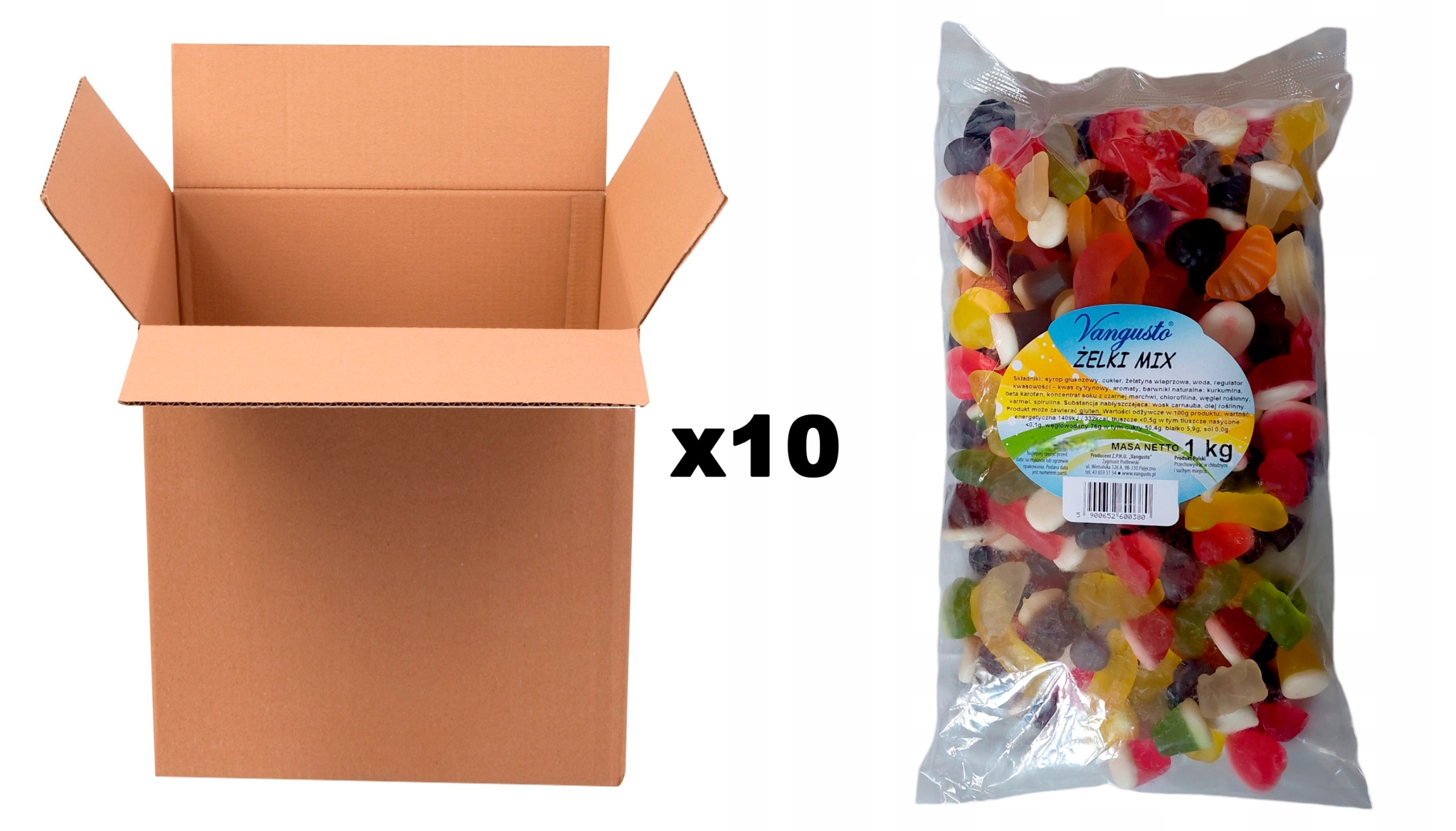 Levně Želé Bonbony Vangusto 10x1kg MIX