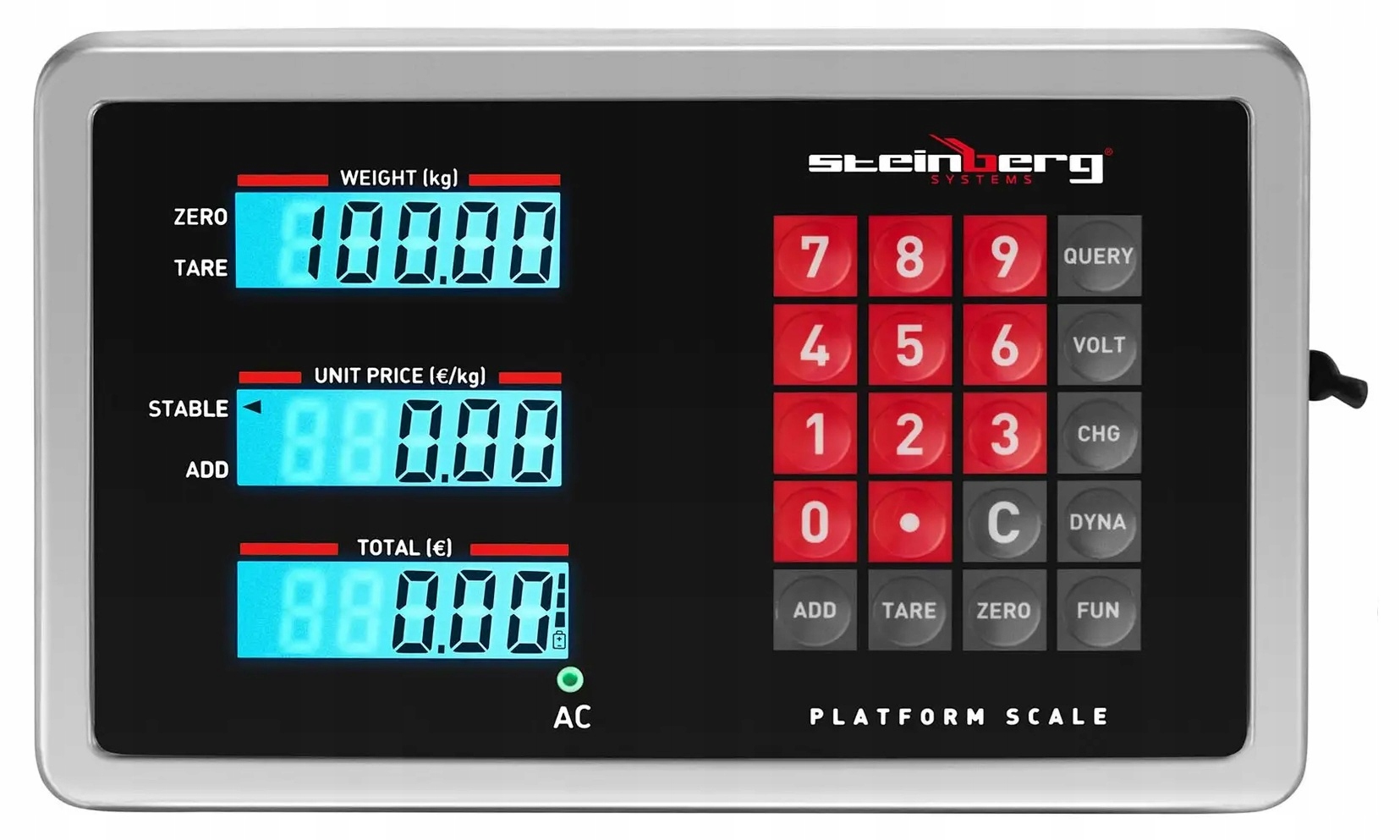 Waga platformowa 100kg 10g 30x40cm Steinberg Systems SBS-PF-100W 10030711