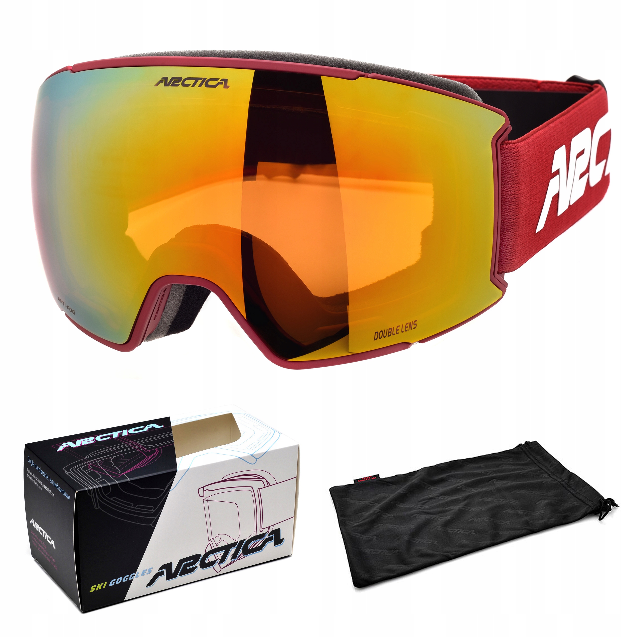 Lyžařské Brýle Arctica G-121A S Magnetickým Sklem A Povrchovou Úpravou Revo A Antifog