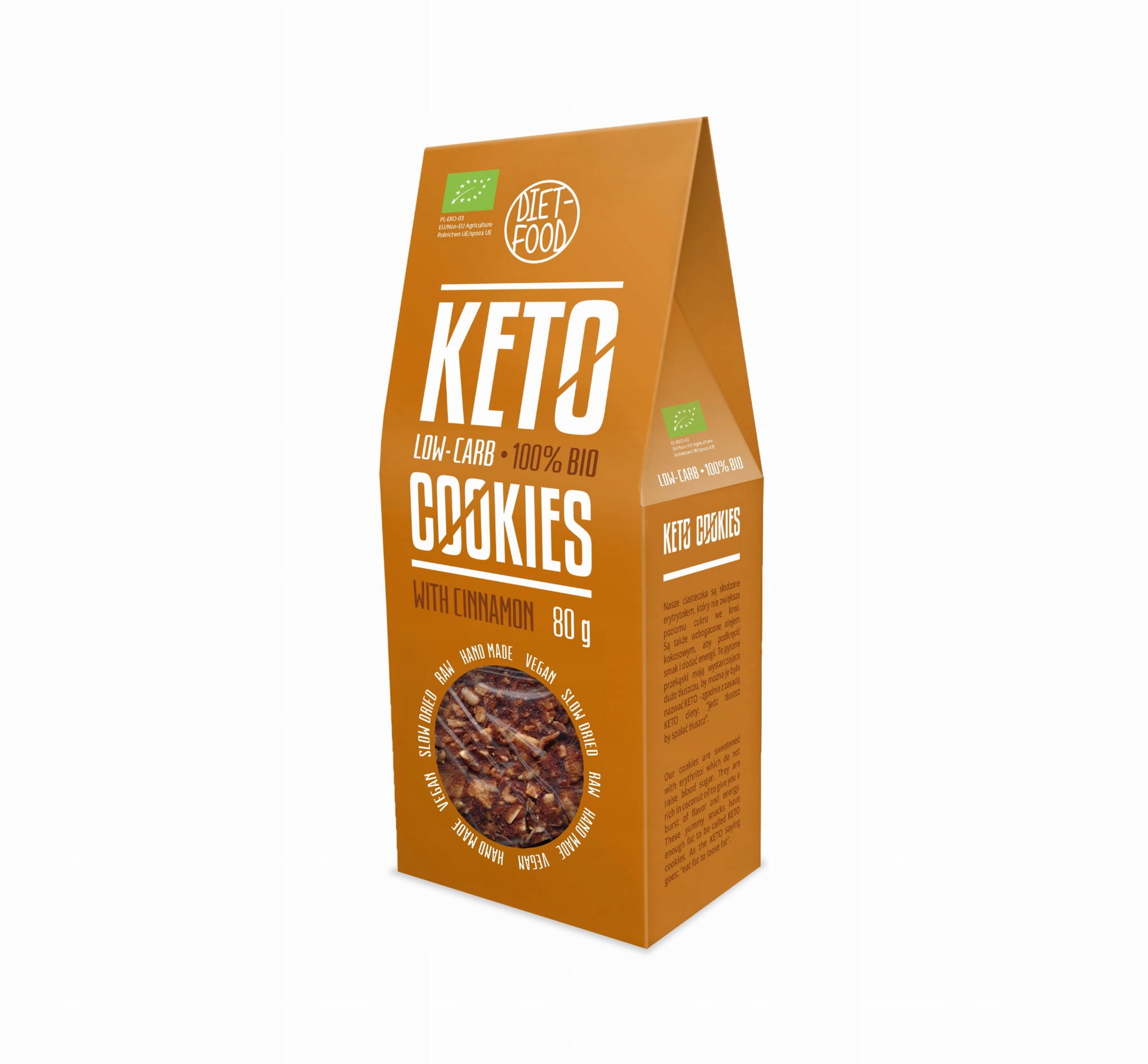 Levně 4x Diet Food Sušenky Keto se skořicí Bio 80 g