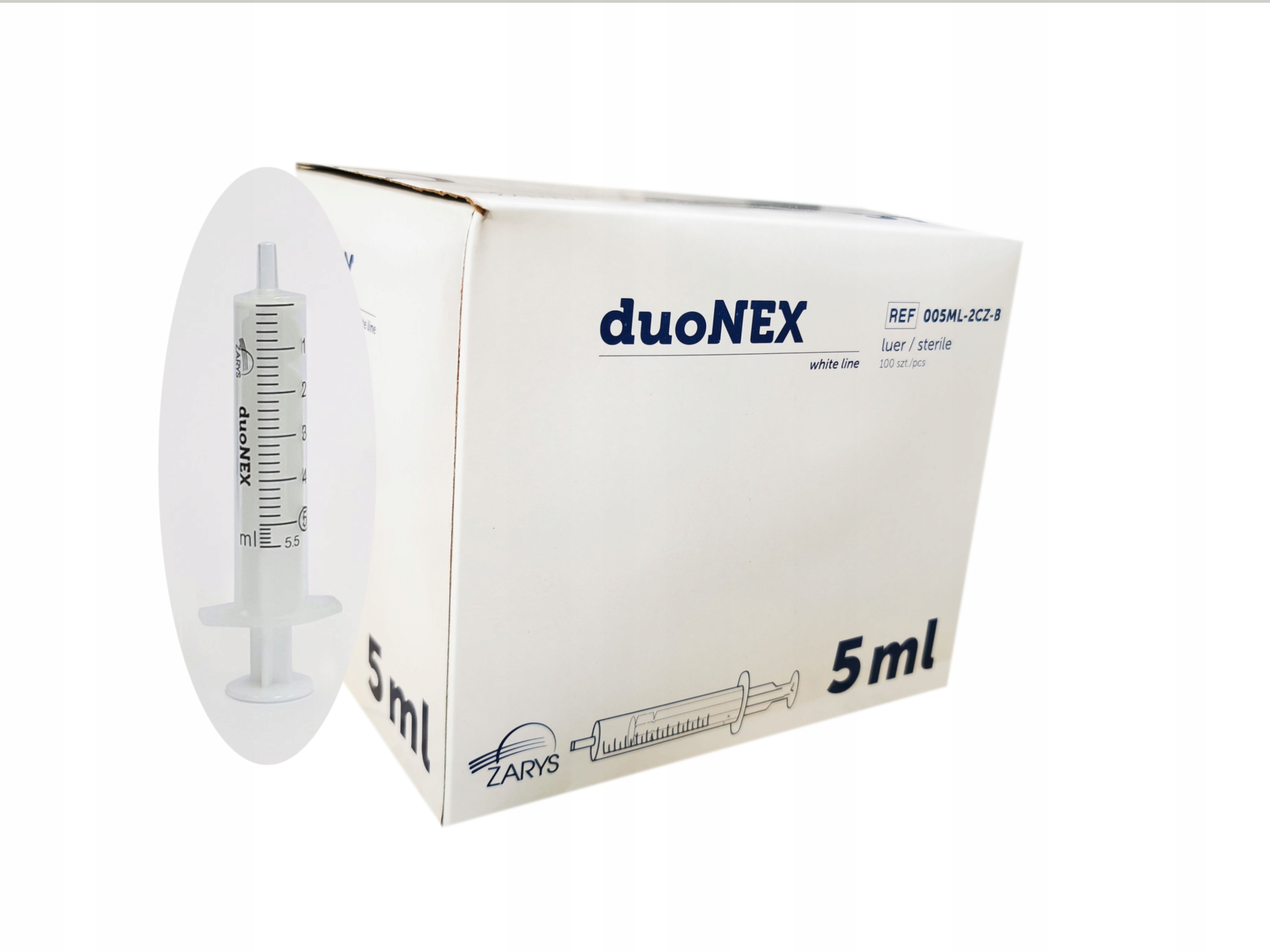

Strzykawka Luer duoNEX 2-częściowa 5 ml op/100 szt