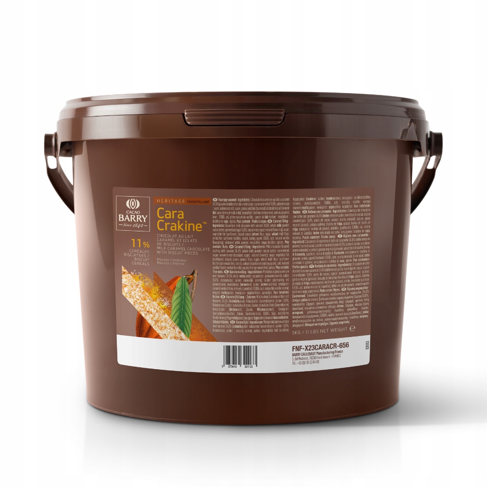 Levně Cacao Barry Cara Crakine 5 kg Křupavá mandlová náplň karamelová