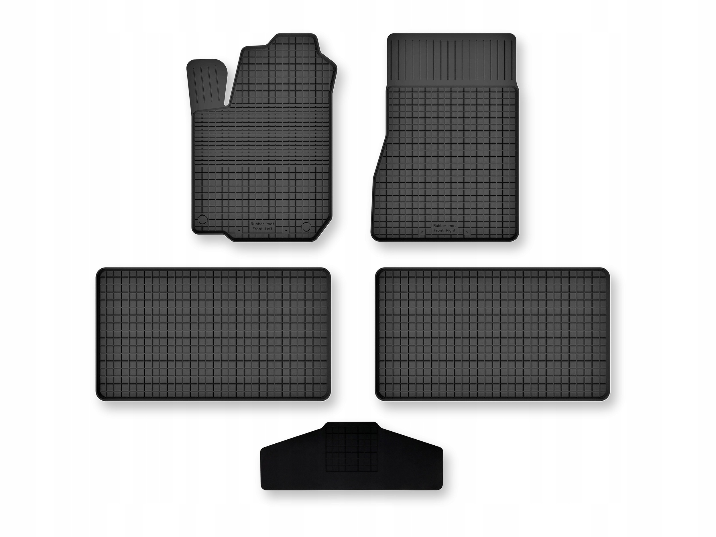 Dywaniki gumowe korytkowe do Citroen C8 2002-2014 komplet 5 szt. z tunelem