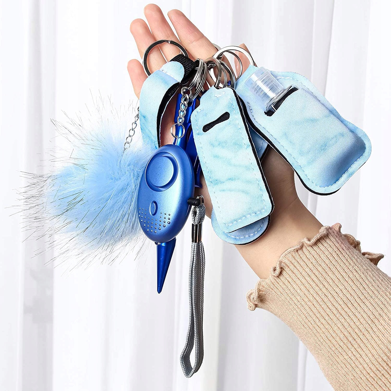 Синий стиль набор ключей для самообороны в новом