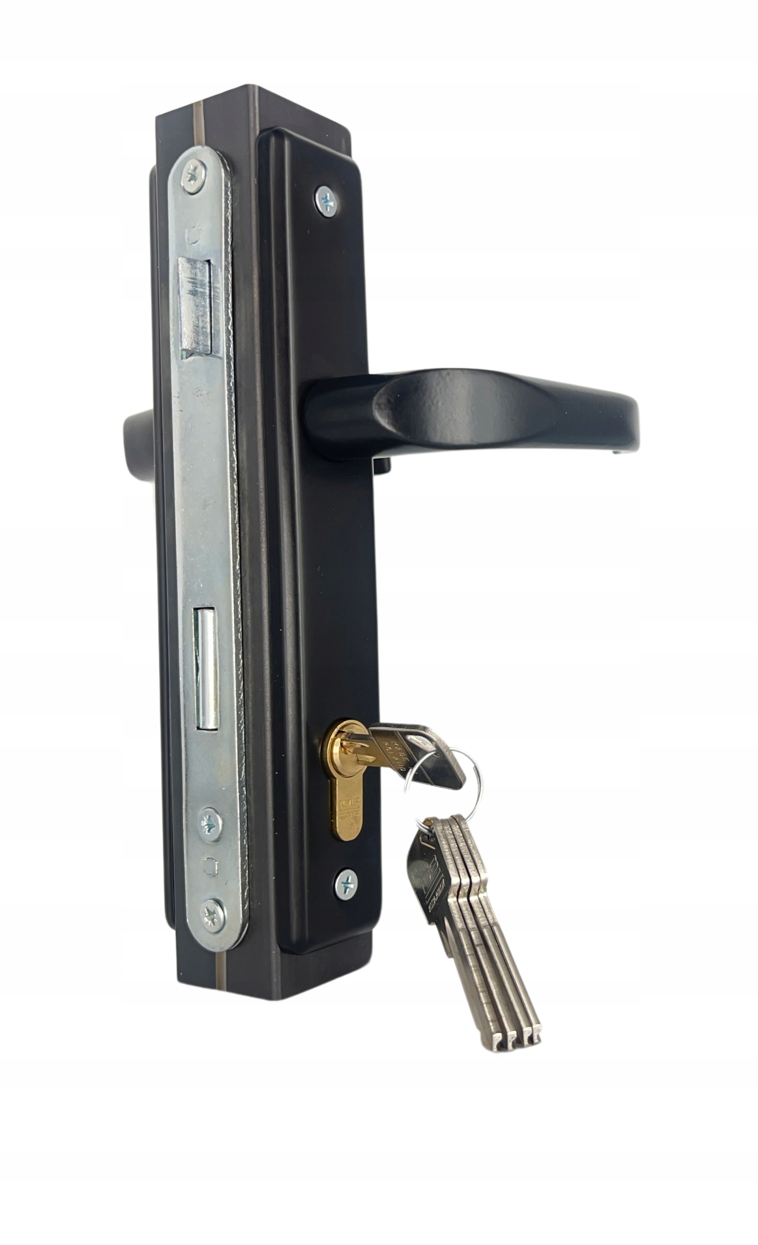 Sada pro branku Zámková krabice 40x40 s klikovým zámkem a vložkou v černé barvě