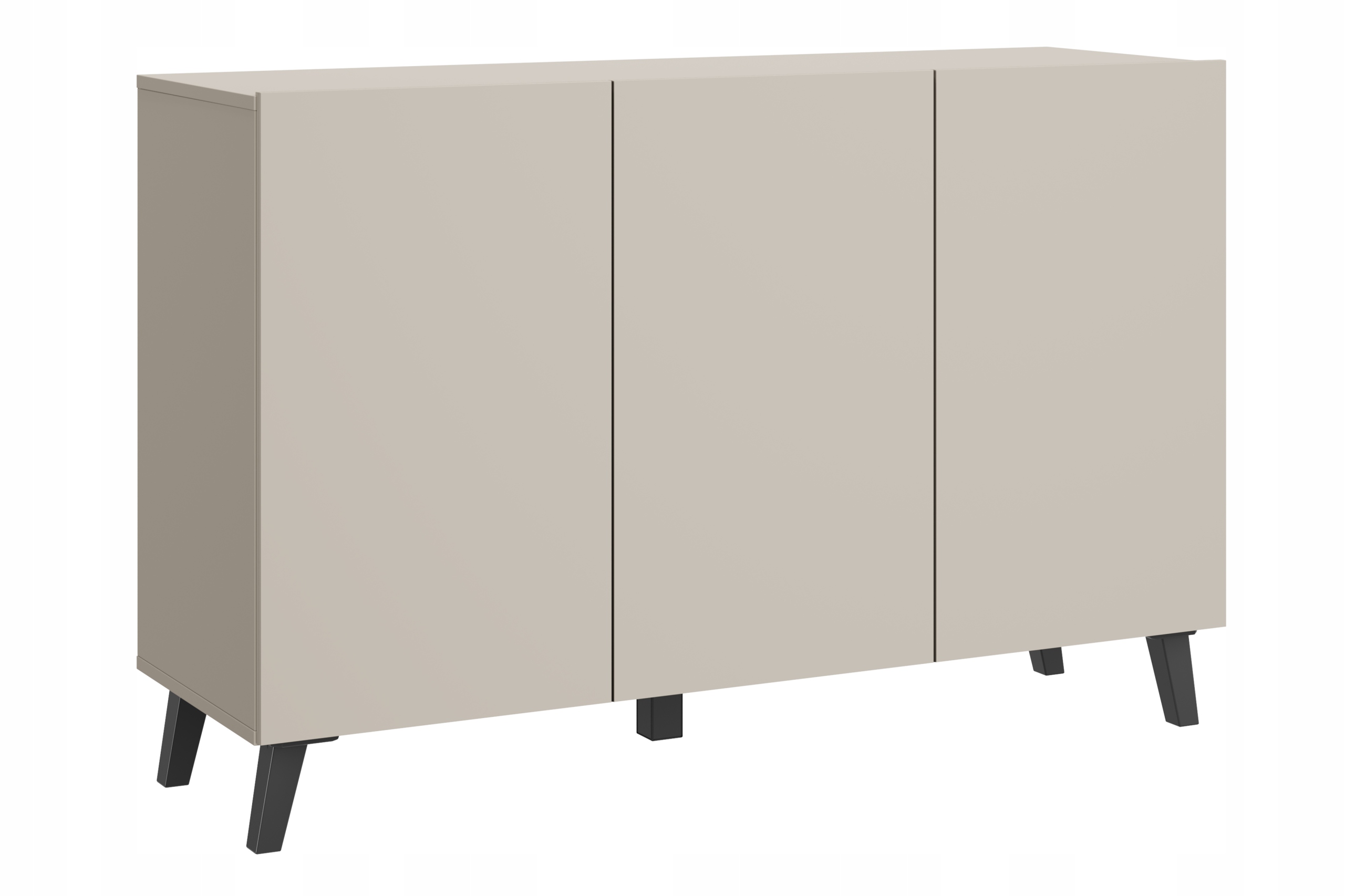 Moderní komoda 120 cm do obývacího pokoje s kašmírovými nohami, béžová, minimalistická