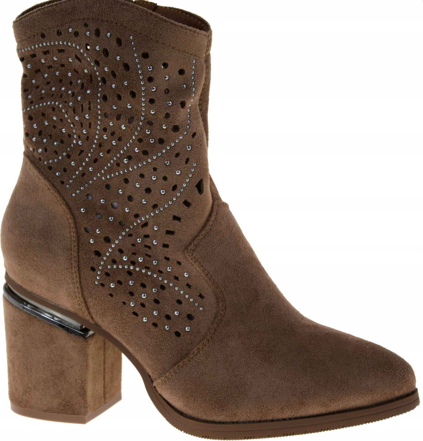 Dámské Kotníkové Boty S.barski HY42-029 Coffee Módní Ekologická Semišová Kůže R40