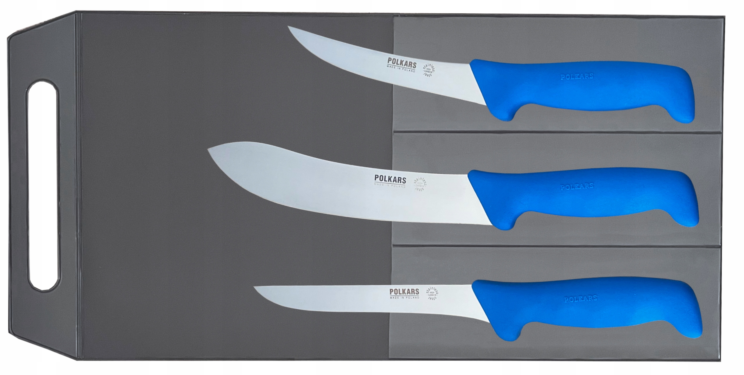 Polkars sada 3 nožů (modely 13, 07, 17) modrá