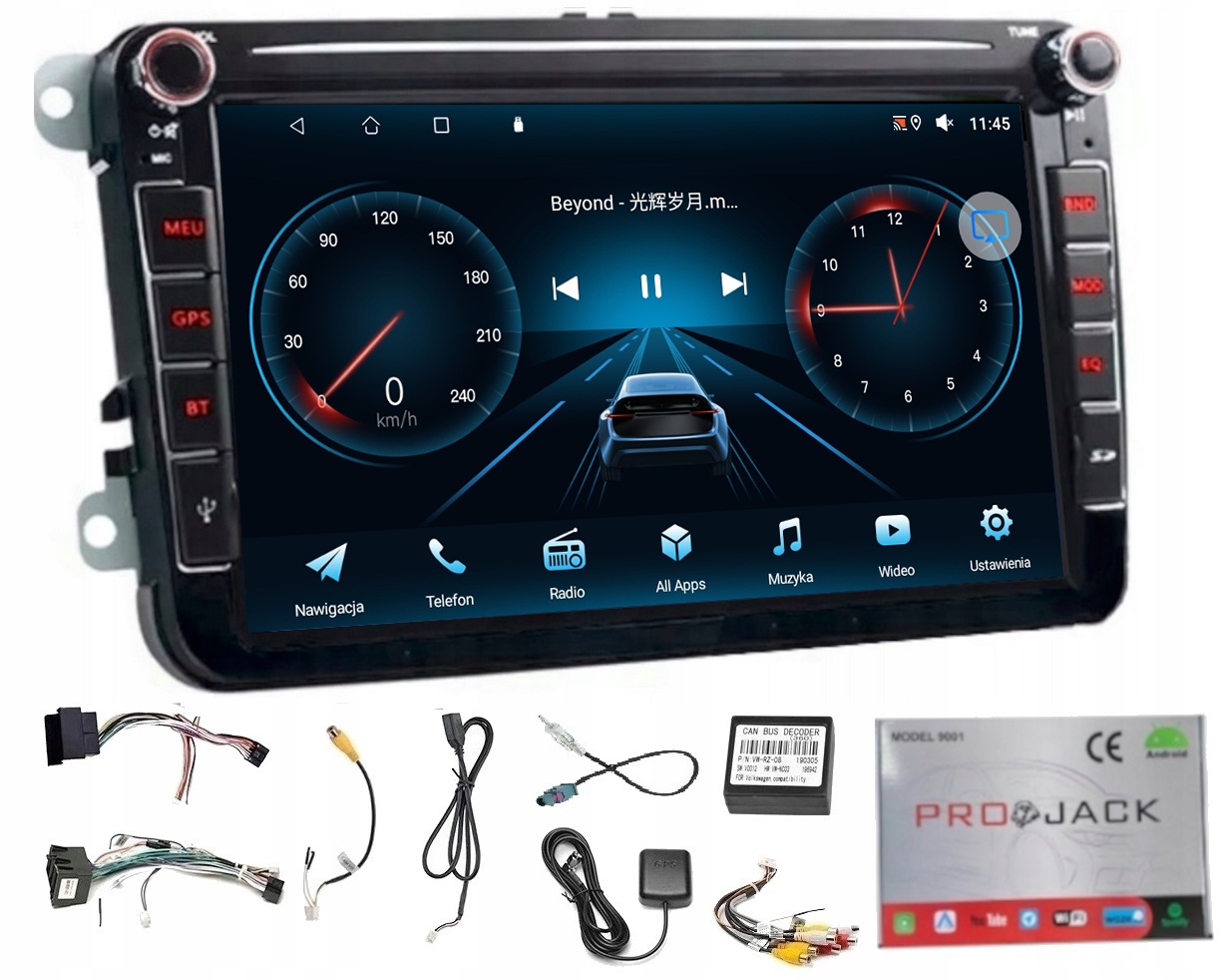 Rádio Navigácia Gps Android Vw Golf Plus 2003-2014 Carplay Wifi Usb 4/64GB