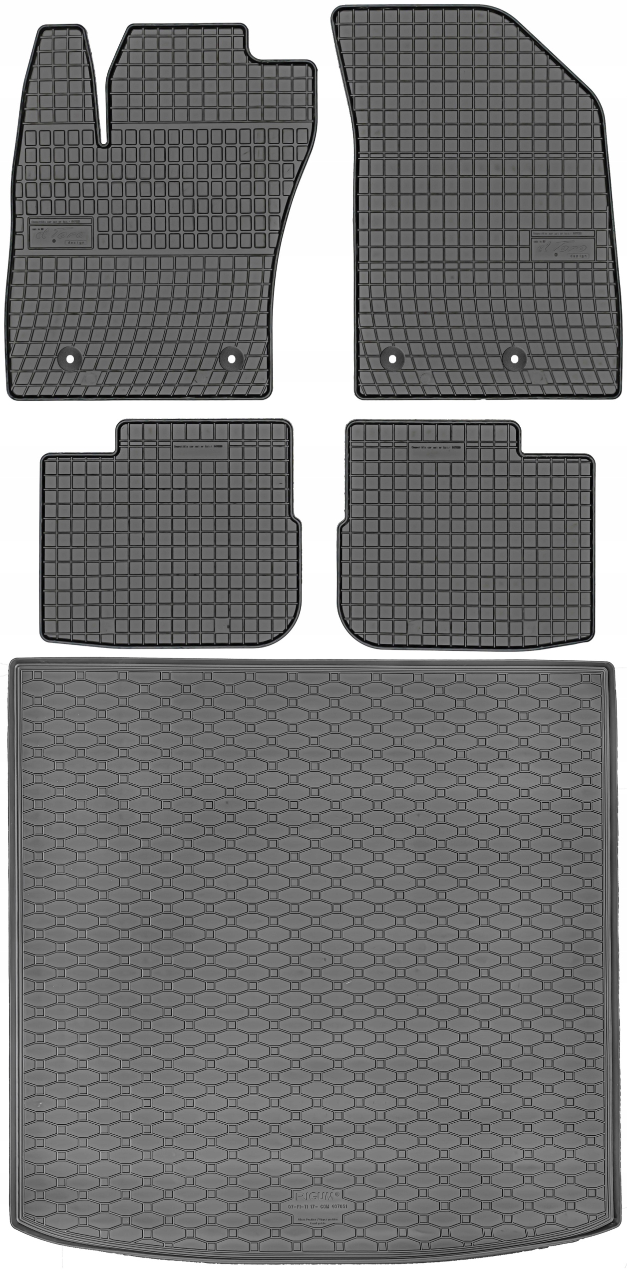 Fiat Tipo Kombi 2017 Sada rohoží koberčeky