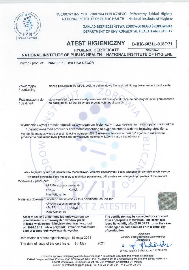 Panel akustyczny klocek niebieski 25x25 APAMA DECOR pianka gąbka Grubość produktu 7 cm