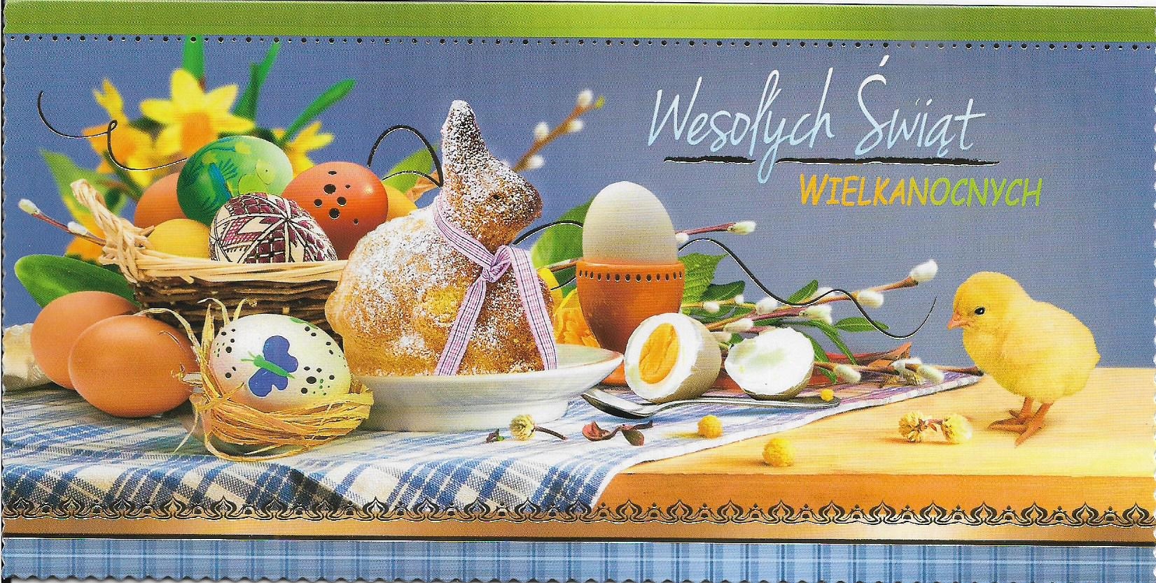 KARNET KARTKA ŚWIĄTECZNA WIELKANOC + KOPERTA 1 szt
