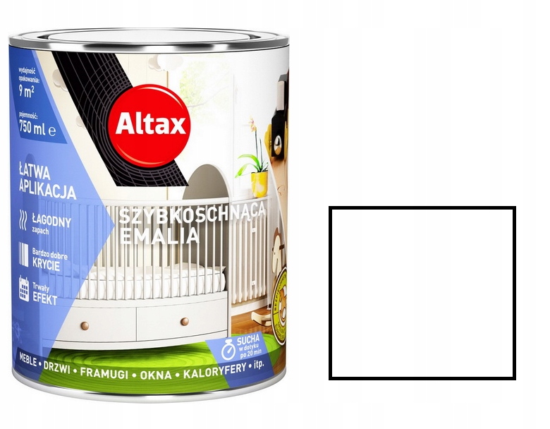 ALTAX EMALIA SZYBKOSCHNĄCA - 0,75L - BIAŁY PÓŁMAT