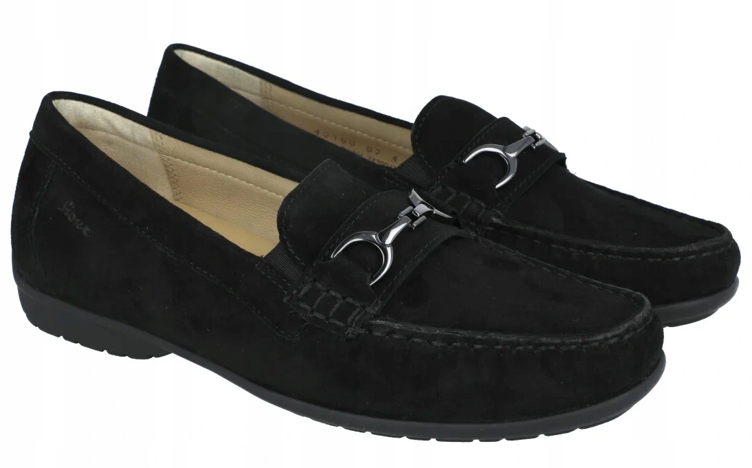 Sioux černé dámské mokasíny letní boty tuhost H pro širší nohy R37,5