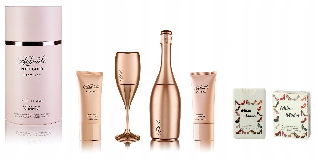 Sellion Celebrate Rose Gold dámská 5dílná sada Perfumetka 20 ml